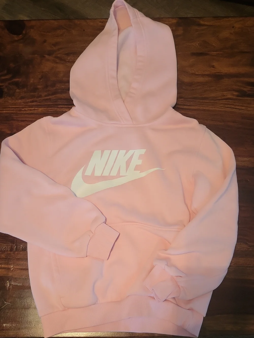 Nike Light Pink Hoodie with White Swoosh Logo